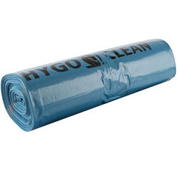 Sac poubelle, 160 litres, en LDPE, bleu