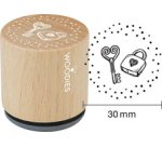 Tampon à motif Woodies 'clé & cadenas'