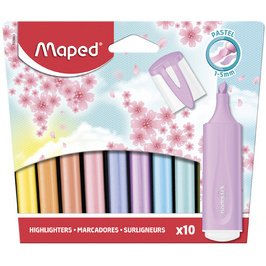 Surligneur FLUO'PEPS PASTEL, blister de 4