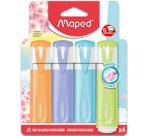 Surligneur FLUO'PEPS PASTEL, blister de 4