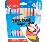 Feutre effaçable COLOR'PEPS OOPS, étui carton de 12