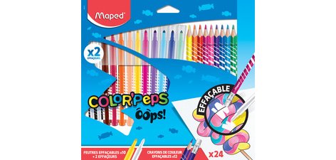 Feutre effaçable & crayon de couleur COLOR'PEPS OOPS