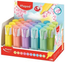 Surligneur FLUO'PEPS PASTEL, présentoir de 30