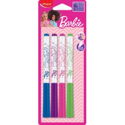 Marqueur pour ardoise Barbie, blister de 4