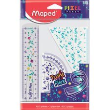 Kit de géometrie Twist'n Flex PIXEL PARTY, 3 pièces