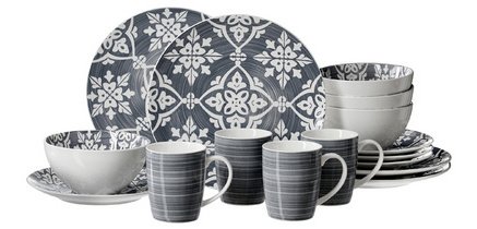 SALINA Dinnerware Set, 16 pieces