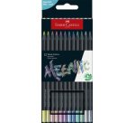 FABER-CASTELL Crayon de couleur Black Edition, étui de 12