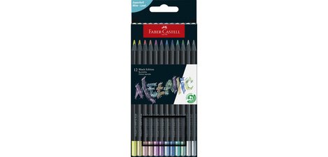 FABER-CASTELL Black Edition Colored Pencils, set of 12