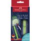 FABER-CASTELL Gel à paillettes Glow in the dark, 2 x 12 ml