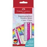 FABER-CASTELL Gel à paillettes Arc-en-ciel, 2 tubes 12 ml