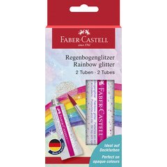 FABER-CASTELL Gel à paillettes Arc-en-ciel, 2 tubes 12 ml