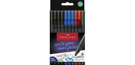 FABER-CASTELL GRIP FINEPEN Fine Liner, cardboard case of 10