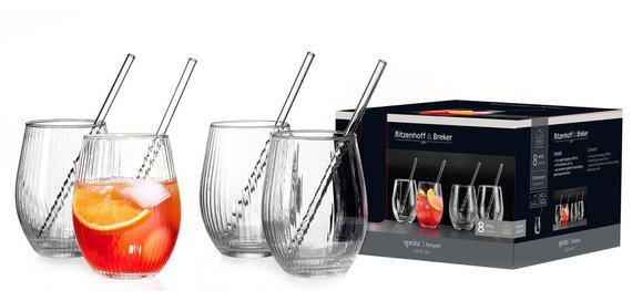 Set festif SPRITZ 59 cl, 8 pièces