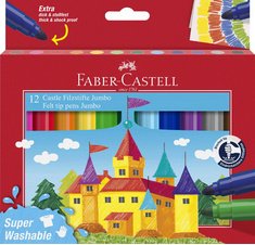 FABER-CASTELL Feutre JUMBO Superwashable, étui de 24