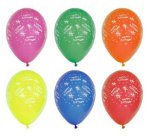 Ballon de baudruche 'Happy Birthday', assorti