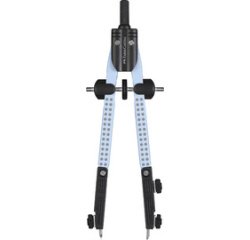 FABER-CASTELL Compas à réglage rapide GRIP, bleu ciel