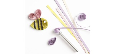 Bâtonnet à quilling, court, pointe 8 mm, en aluminium