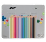 Triangular colored pencil plus, metal case of 36