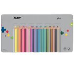 Triangular colored pencil plus, metal case of 36