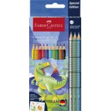 FABER-CASTELL Crayon de couleur Colour GRIP Dino, 18+6