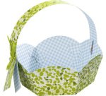Panier pour cadeaux en carton imprimé, diamètre 115 mm