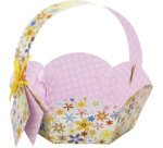 Panier pour cadeaux en carton imprimé, diamètre 115 mm