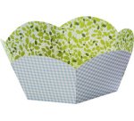 Panier pour cadeaux en carton imprimé, diamètre 145 mm