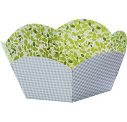 Panier pour cadeaux en carton imprimé, diamètre 145 mm