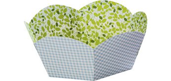 Panier pour cadeaux en carton imprimé, diamètre 145 mm