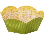 Panier pour cadeaux en carton imprimé, diamètre 145 mm