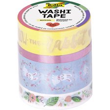 Decoratieve plakband Washi-Tape 'FOLLOW THE RABBIT'