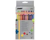 Crayon de couleur triangulaire plus, étui carton de 24