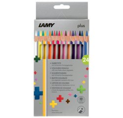 Crayon de couleur triangulaire plus, étui carton de 24