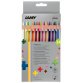 Crayon de couleur triangulaire plus, étui carton de 24