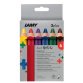 Crayon de couleur 3-en-1 3plus, étui carton de 6