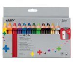 Crayon de couleur 3-en-1 3plus, étui carton de 12