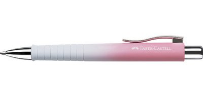 FABER-CASTELL Stylo à bille POLY BALL, blanc / rose
