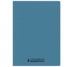 Cahier Conquerant recycle agrafe 170x220 96p seyes polypro bleu