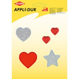 Assortiment d'applications 'Lovely Heart', 5 motifs