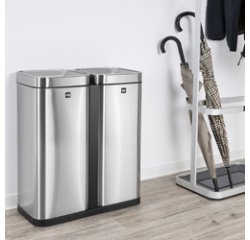 Poubelle de tri sélectif 'the twin bin', 2 x 30 litres