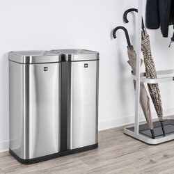 Poubelle de tri sélectif 'the twin bin', 2 x 30 litres