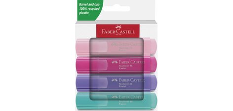 FABER-CASTELL Surligneur TEXTLINER 46 PASTEL, étui de 8