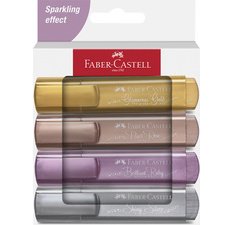 Markeerstift FABER-CASTELL TEXTLINER 46 METALLIC - etui van 6 stuks