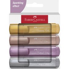 FABER-CASTELL Surligneur TEXTLINER 46 METALLIC, étui de 4