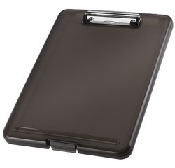 Porte-bloc avec compartiment 'the clip', A4, gris