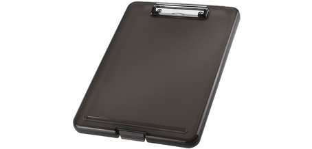 Porte-bloc avec compartiment 'the clip', A4, gris