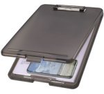 Porte-bloc avec compartiment 'the clip', A4, gris