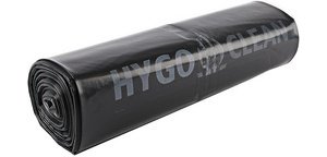 Sac poubelle LDPE Premium, 240 L, 80 microns, noir