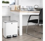 Poubelle de tri sélectif 'the classy', 2 x 12 litres