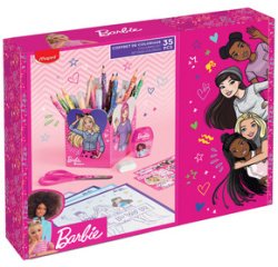 Kit de dessin Barbie, 35 pièces, dans boîte cadeau